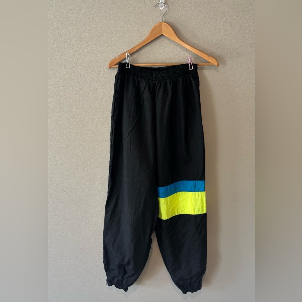 VINTAGE LONDON TOWNE LIMITS Athletic Windbreaker Black Jogger Pants‎ Size M